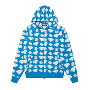 Billionaire Boys Club Diamond & Dollars Blue Zip-Through Hoodie