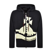 Vivienne Westwood Sunken Orb Navy Zip Hoodie