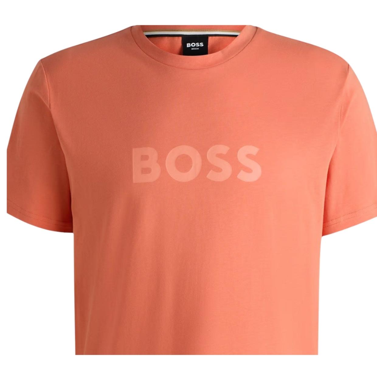 BOSS Printed Logo Orange T-Shirt