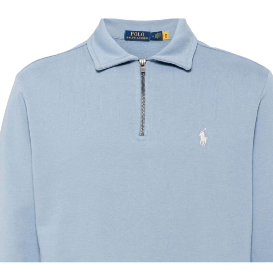 Polo Ralph Lauren Loopback Half Zip Blue Sweatshirt