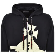 Vivienne Westwood Sunken Orb Navy Zip Hoodie