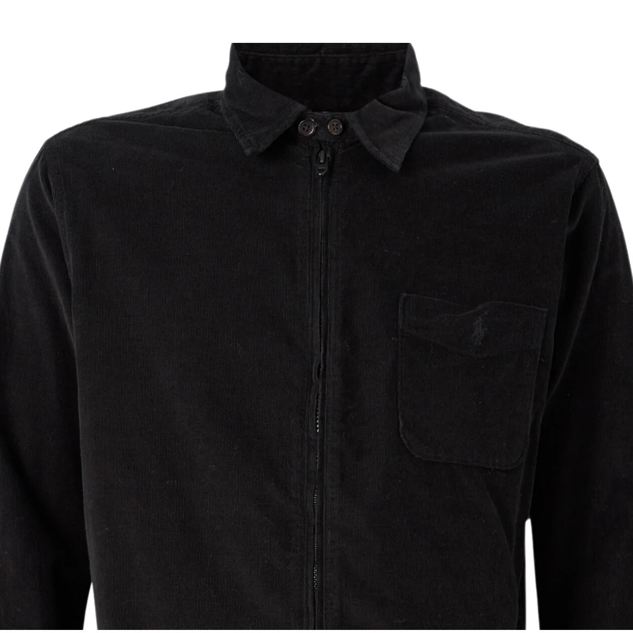 Polo Ralph Lauren Corduroy Black Full-Zip Overshirt