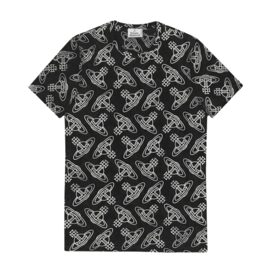 Vivienne Westwood All-Over Orb Logo Black T-Shirt