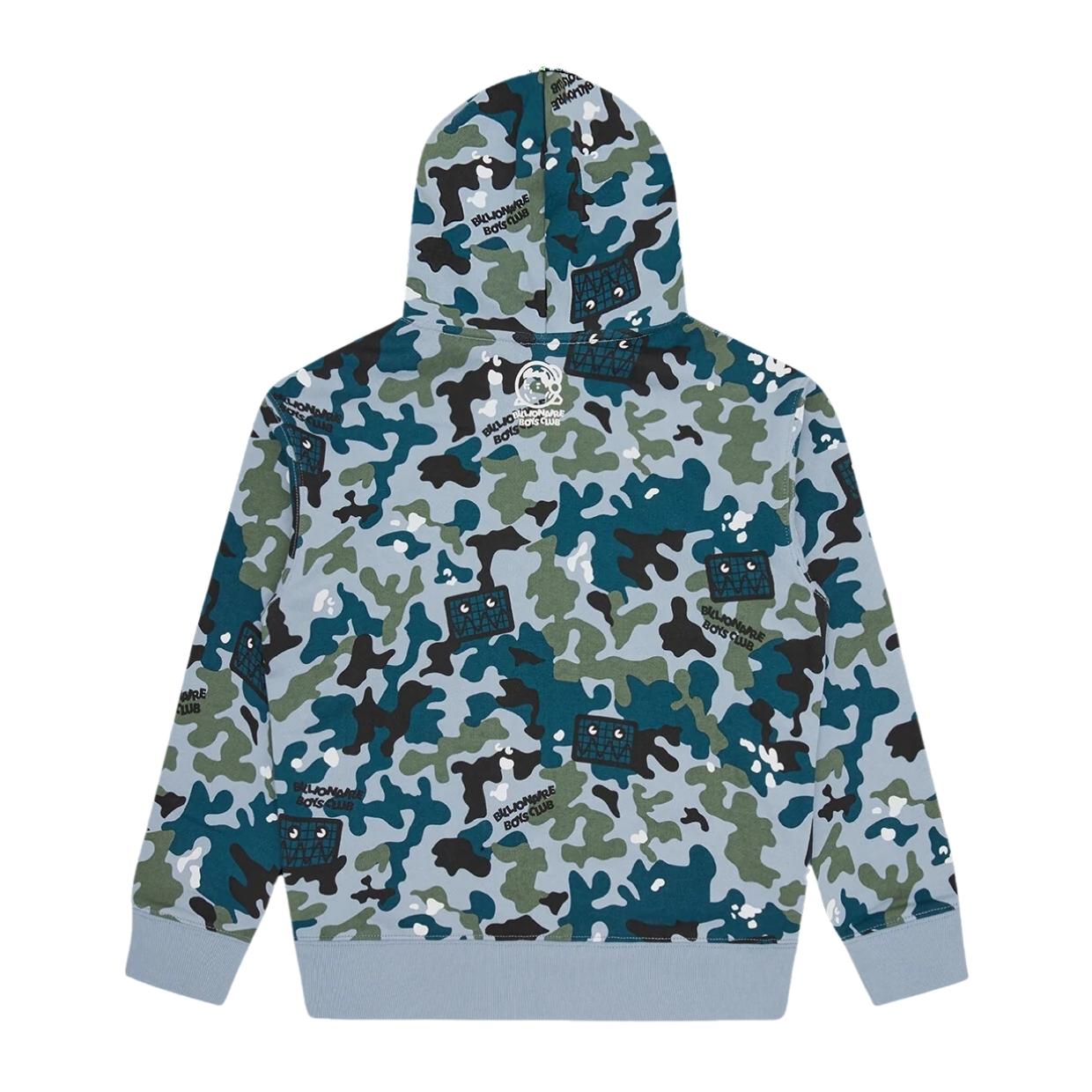 Billionaire Boys Club Kids Blue Camo Arch Logo Hoodie Retro Designer Wear