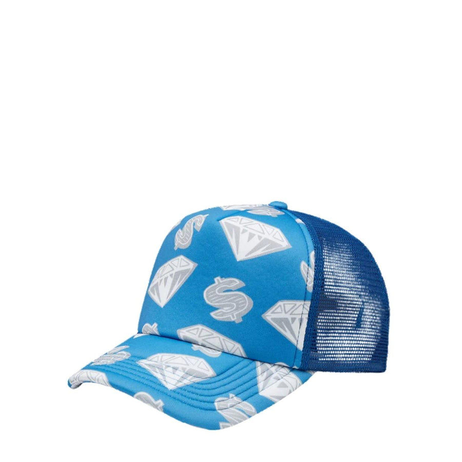 Billionaire Boys Club Diamond & Dollars Blue Trucker Cap