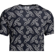 Vivienne Westwood All-Over Orb Logo Black T-Shirt