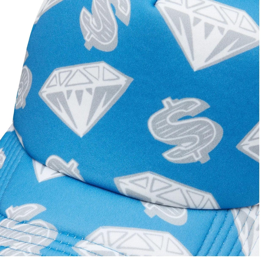 Billionaire Boys Club Diamond & Dollars Blue Trucker Cap