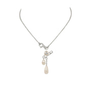 Vivienne Westwood Claude Small Platinum/Creamrose Pearl Necklace