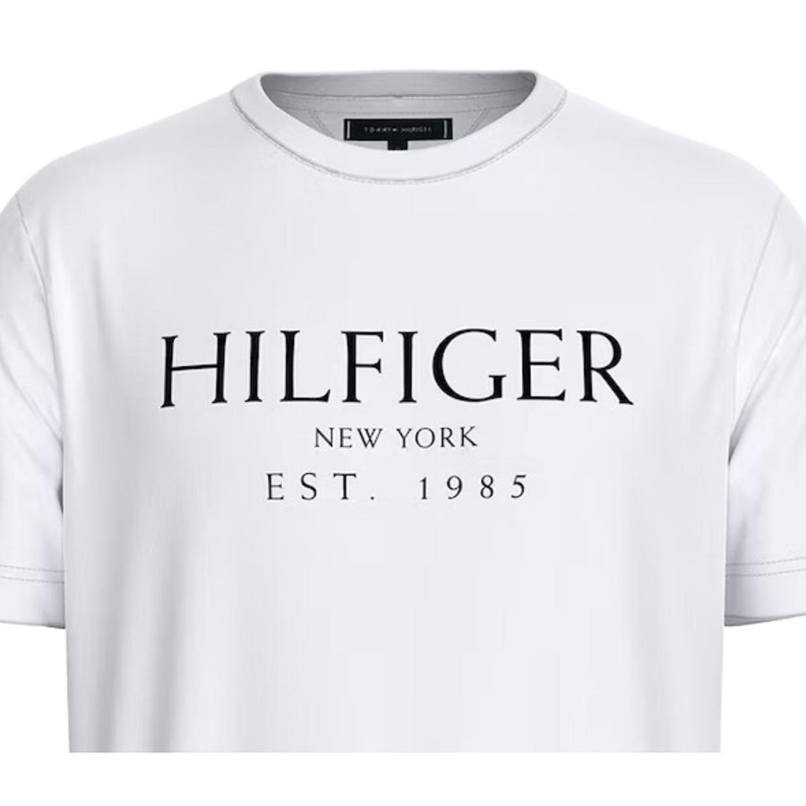 Tommy Hilfiger Printed Big Hilfiger Logo White T-Shirt