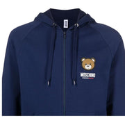 Moschino Underwear Teddy Bear Logo Navy Zip Hoodie