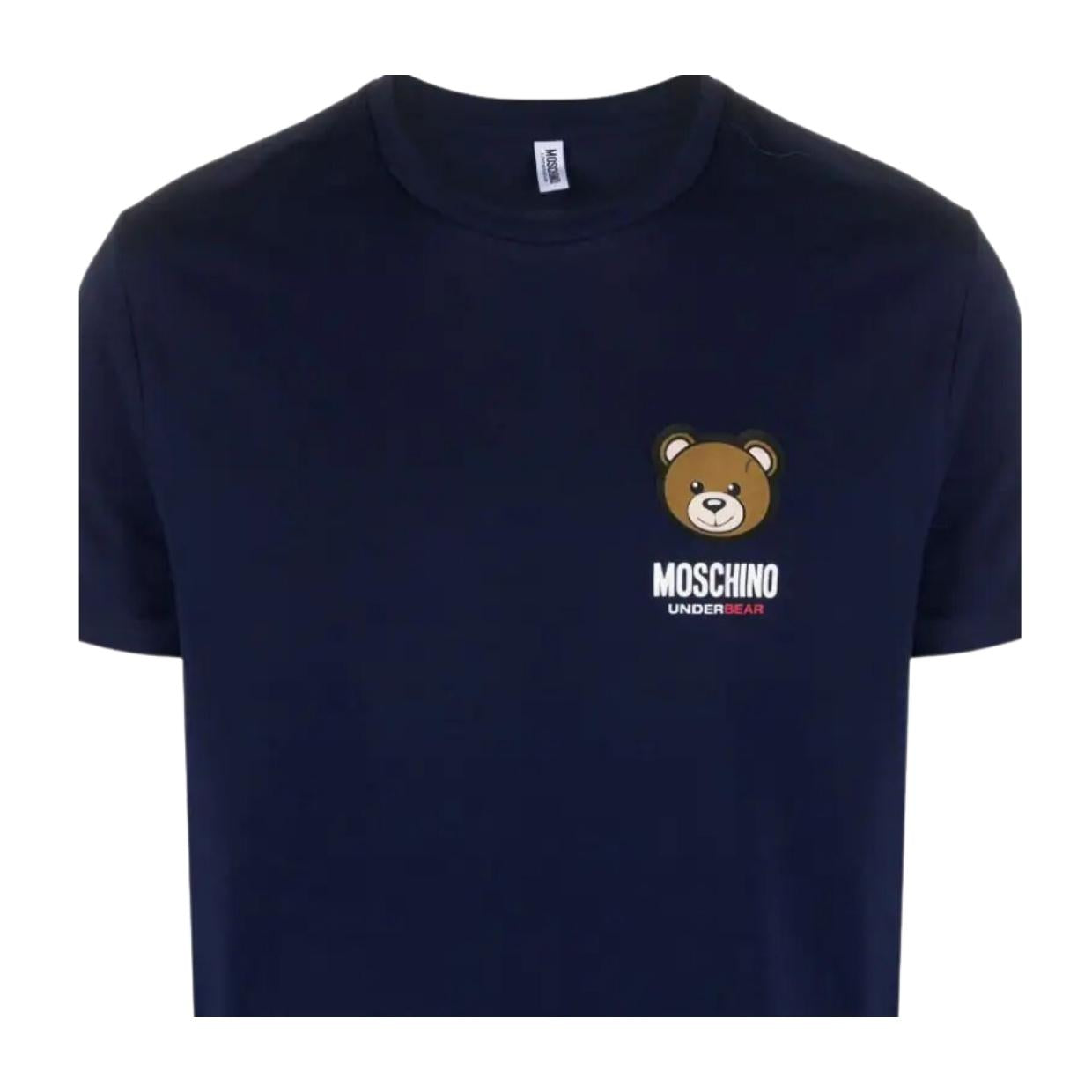 Moschino Underwear Teddy Bear Logo Navy T-Shirt