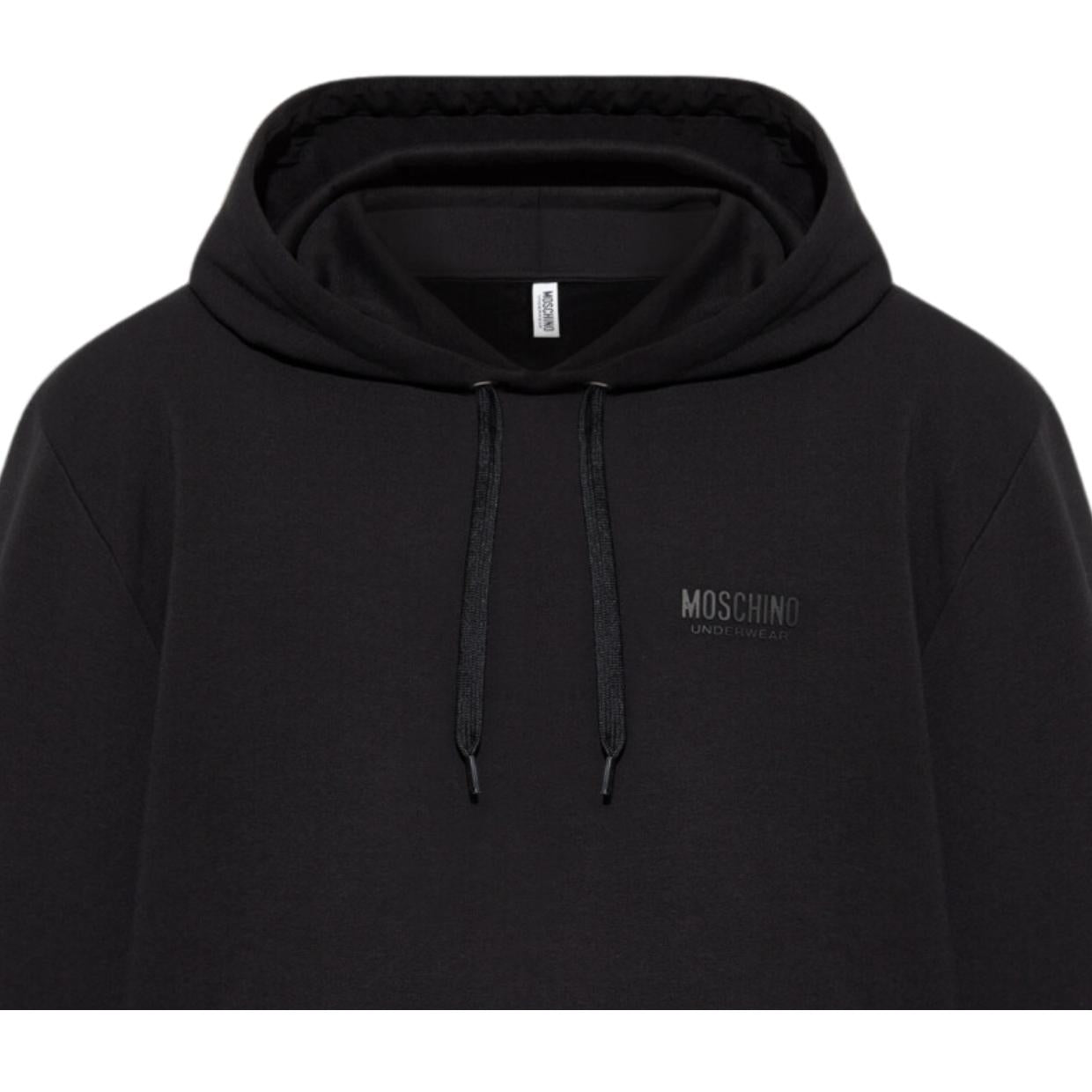 Moschino Underwear Logo Tape Black Hoodie