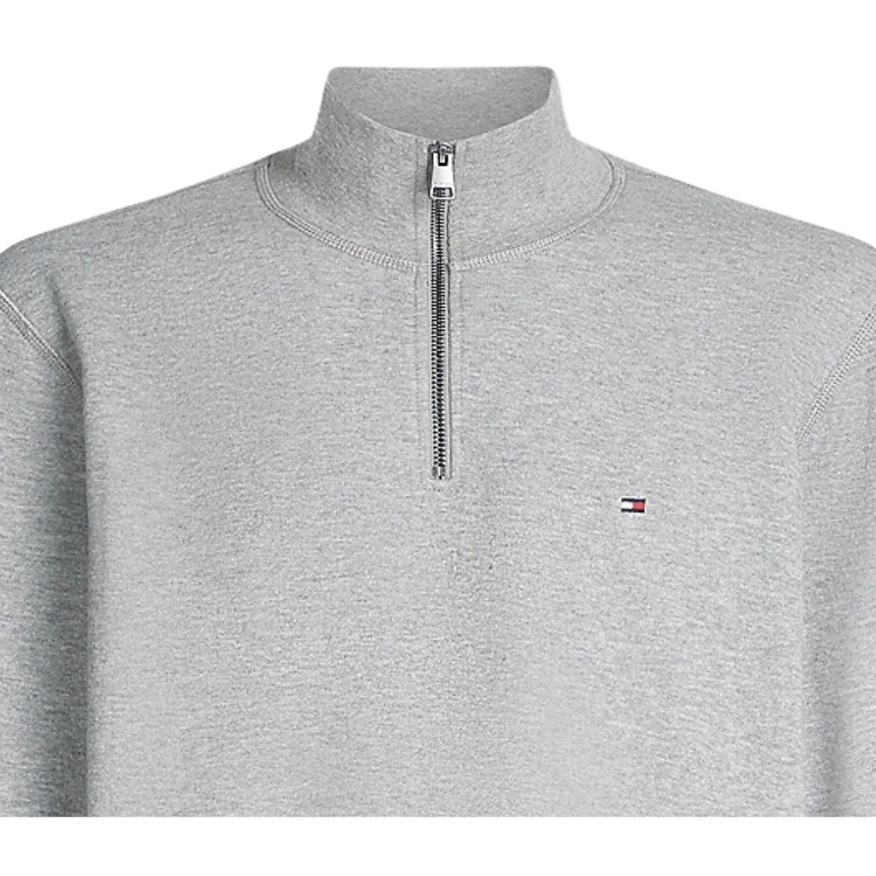 Tommy Hilfiger Medium Grey Heather Half-Zip Sweatshirt