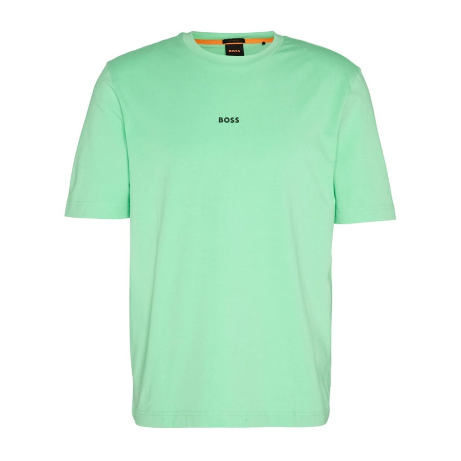 BOSS Logo Print TChup Green T-Shirt