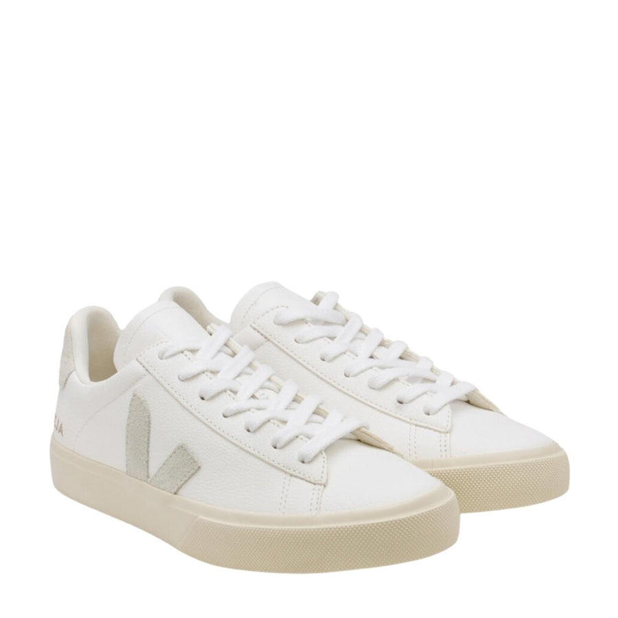 VEJA Campo Leather White Natural Suede Trainers