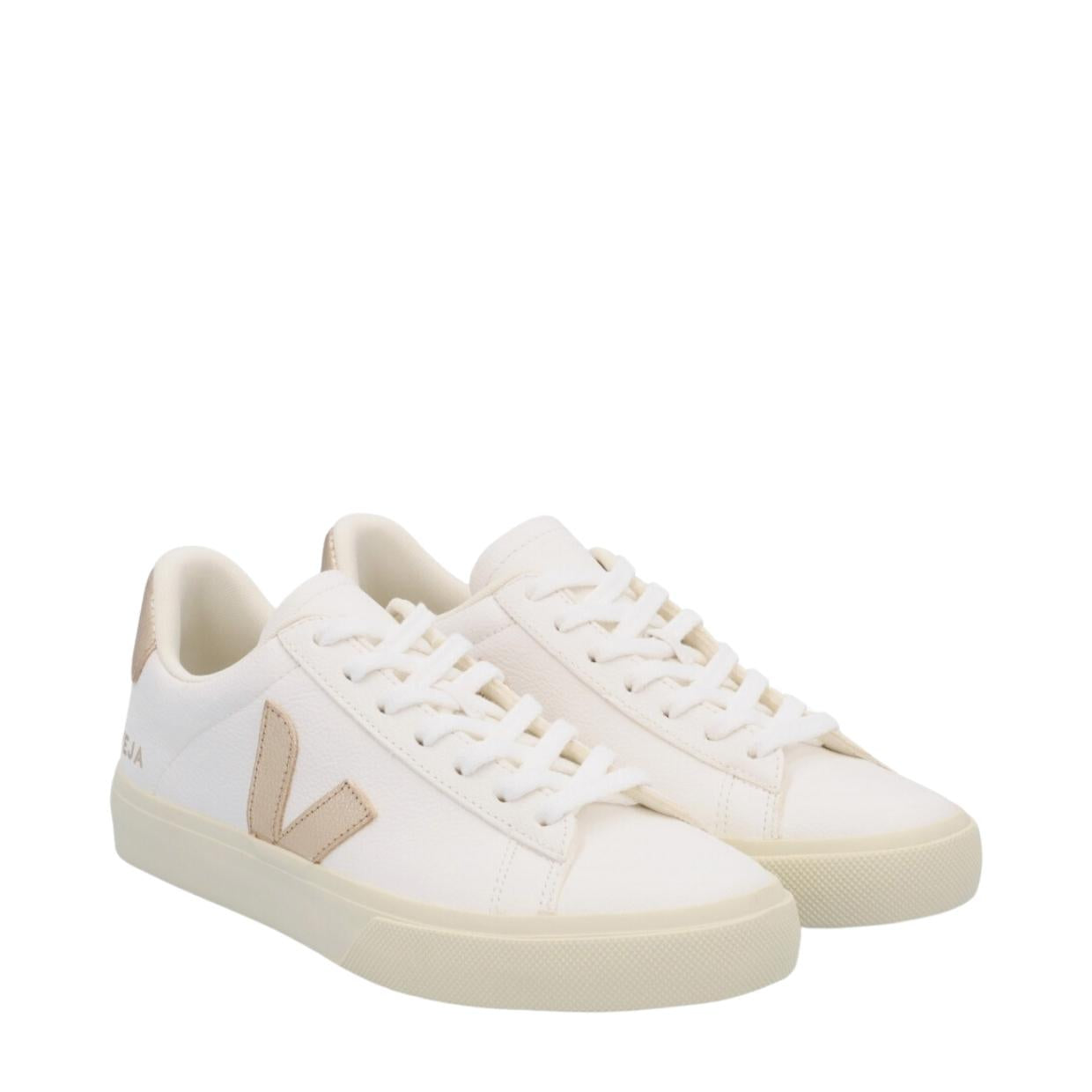 VEJA Campo Chromefree Leather White Platine Trainers