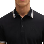 BOSS Embroidered Logo Paddy Black Polo Shirt