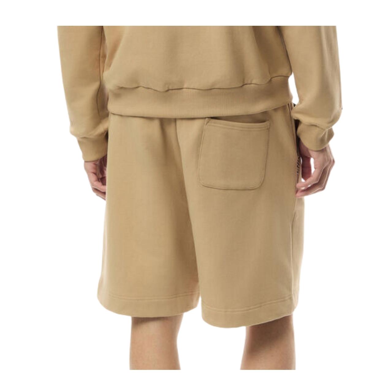 Moschino Underwear Logo Tape Beige Sweat Shorts