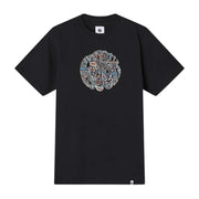 Pretty Green Wonderwall Paisley Logo Black T-Shirt