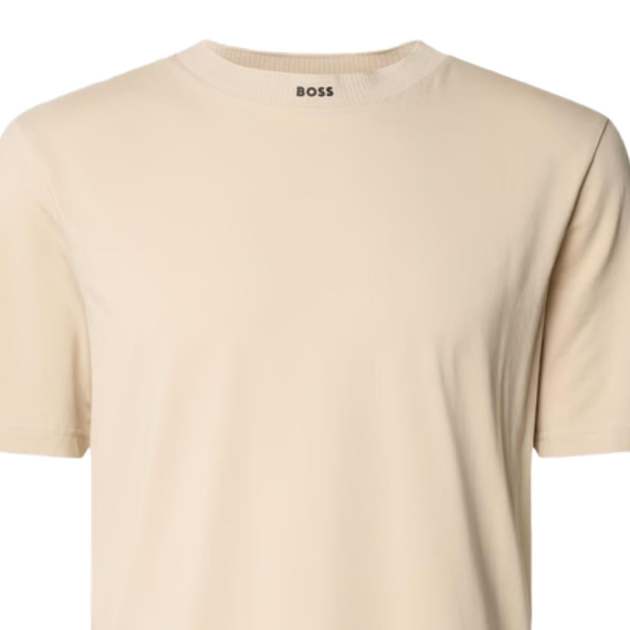 BOSS Logo Collar Beige T-Shirt