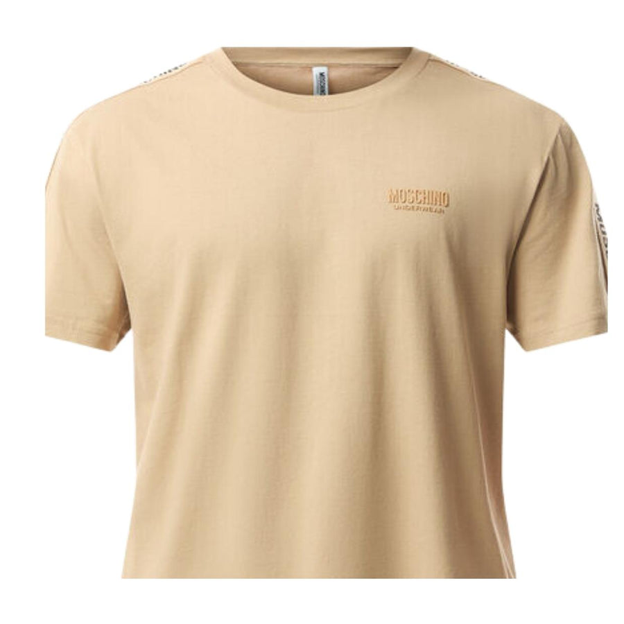 Moschino Underwear Logo Tape Beige T-Shirt