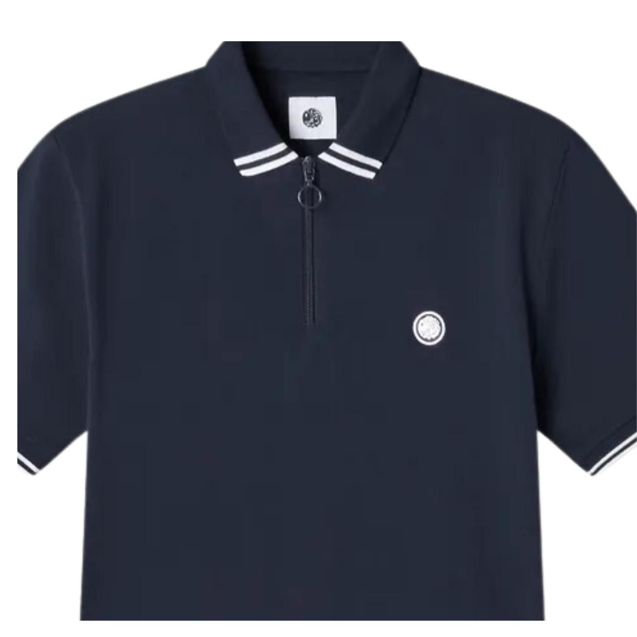 Pretty Green Mountfield Navy Zip Polo Shirt