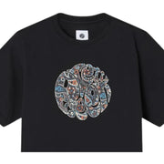 Pretty Green Wonderwall Paisley Logo Black T-Shirt