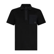 Moose Knuckles Dalon Half Zip Black Polo Shirt