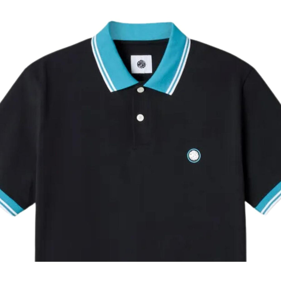 Pretty Green Tilby Contrast Collar Black Polo Shirt