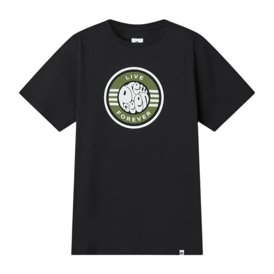 Pretty Green Live Forever Logo Black T-Shirt