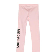 Moschino Kids Printed Logo Pink Leggings