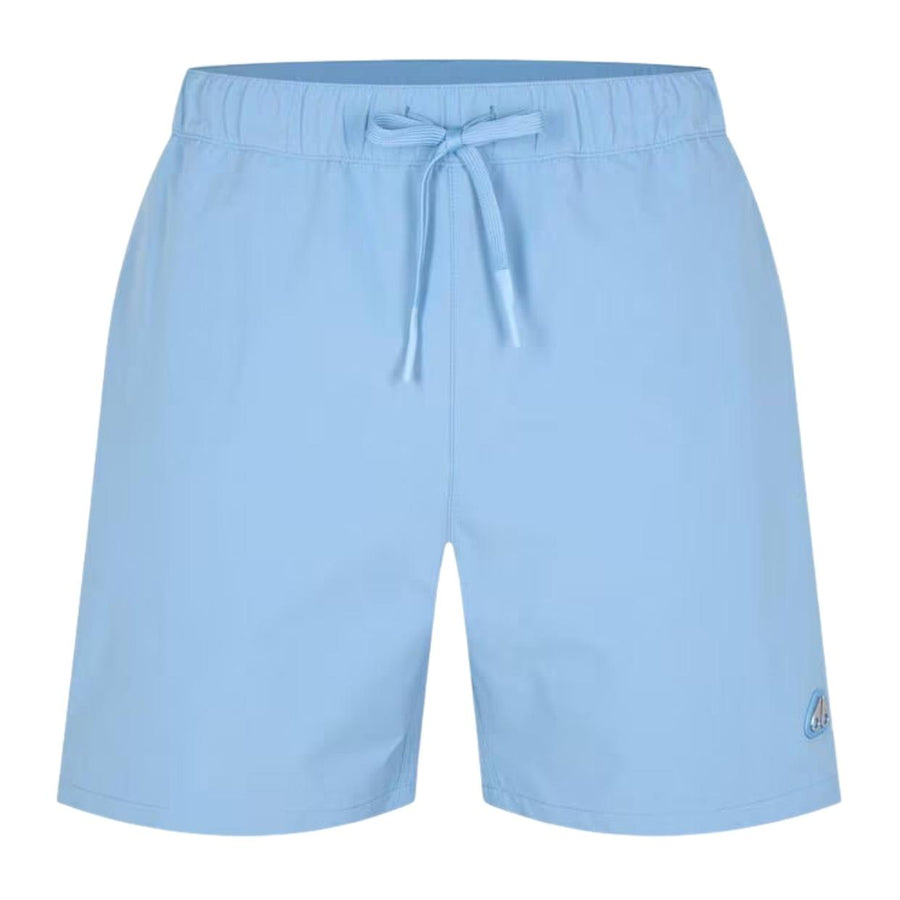 Moose Knuckles Logo Patch Blue Swim Shorts