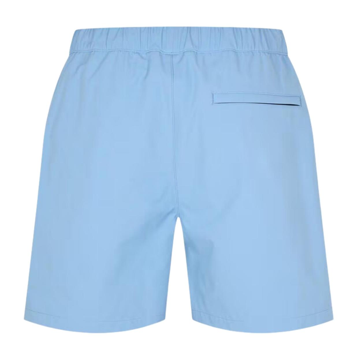 Moose Knuckles Logo Patch Blue Swim Shorts