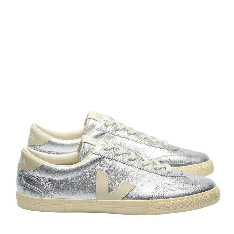 VEJA Volley O.T. Leather Silver Pierre Trainers