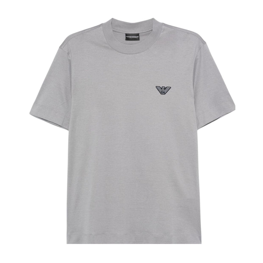 Emporio Armani Flocked Eagle Logo Grey T-Shirt