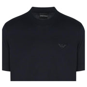 Emporio Armani Flocked Eagle Logo Dark Navy T-Shirt