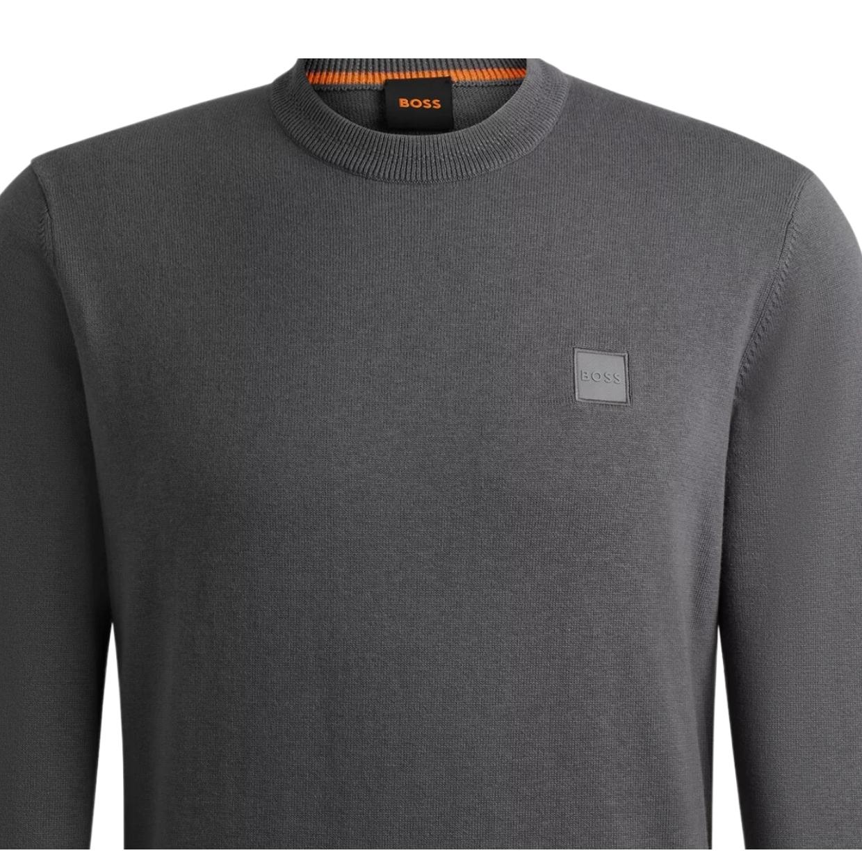 BOSS Logo Patch Kanovano Dark Grey Sweatshirt