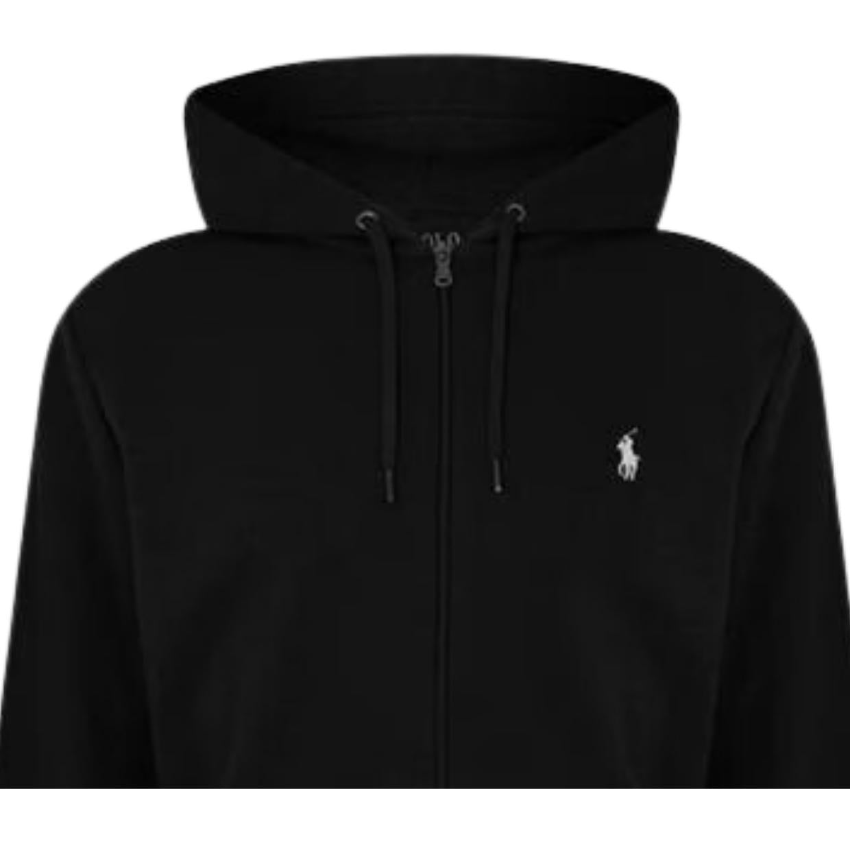 Polo Ralph Lauren Double-Knit Black Full Zip Hoodie