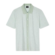 Paul Smith Button Front Light Green Polo Shirt