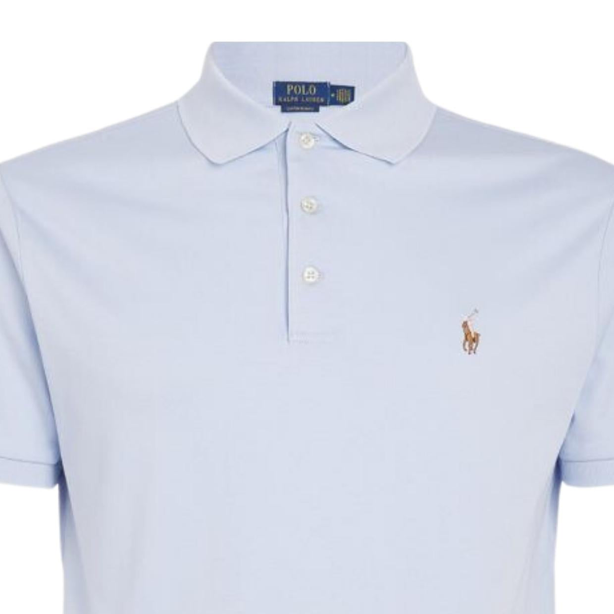 Polo Ralph Lauren Custom Slim Fit Blue Polo Shirt