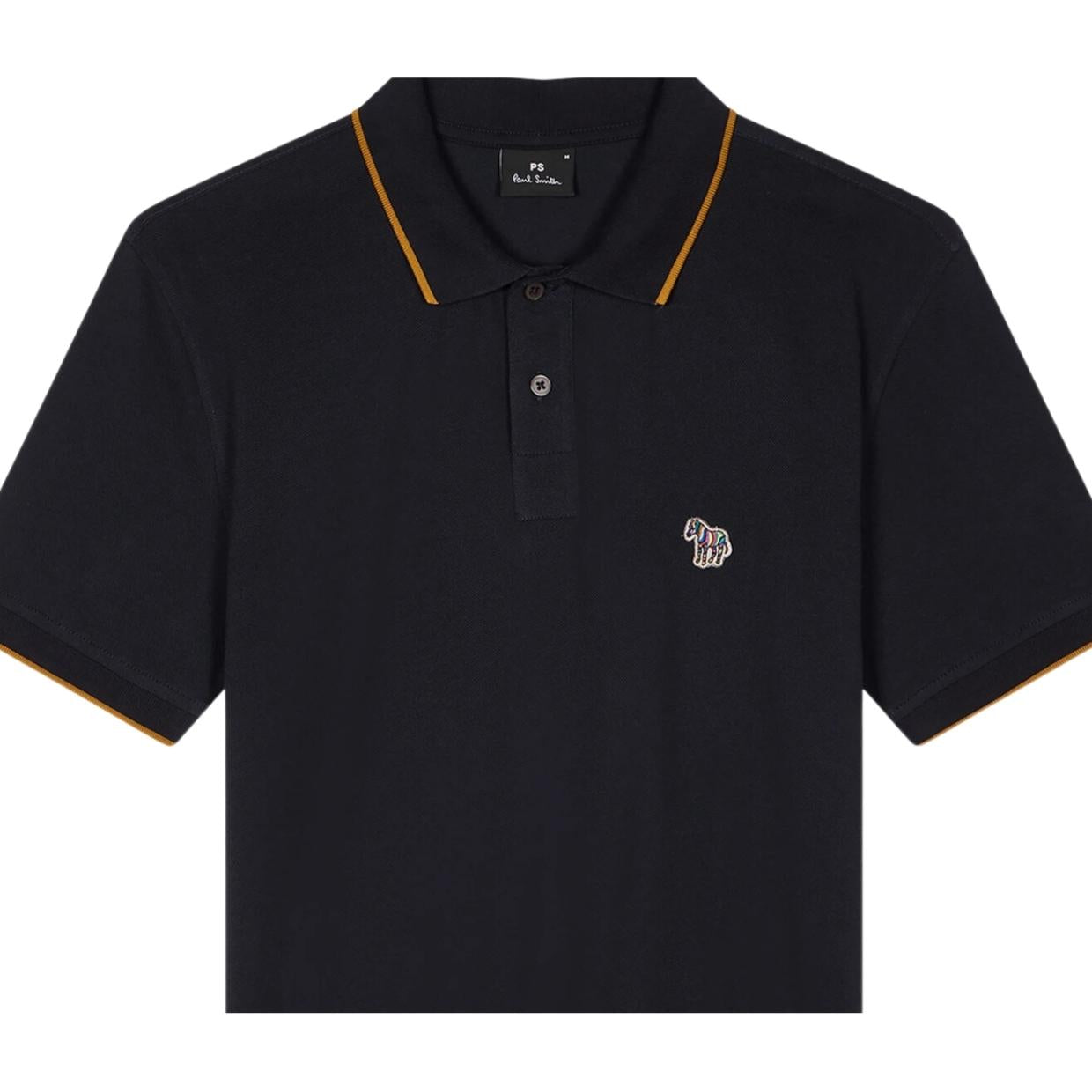 Paul Smith Zebra Logo Patch Dark Navy Polo Shirt