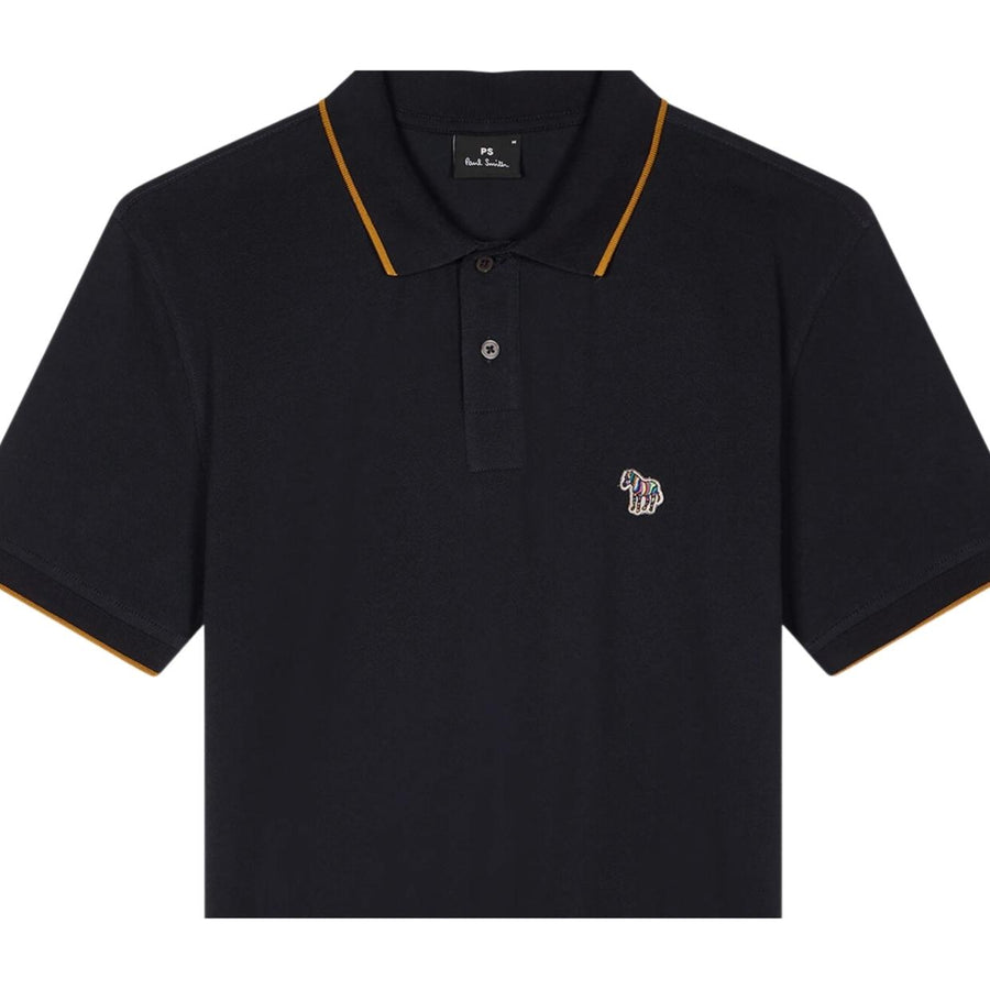 Paul Smith Zebra Logo Patch Dark Navy Polo Shirt