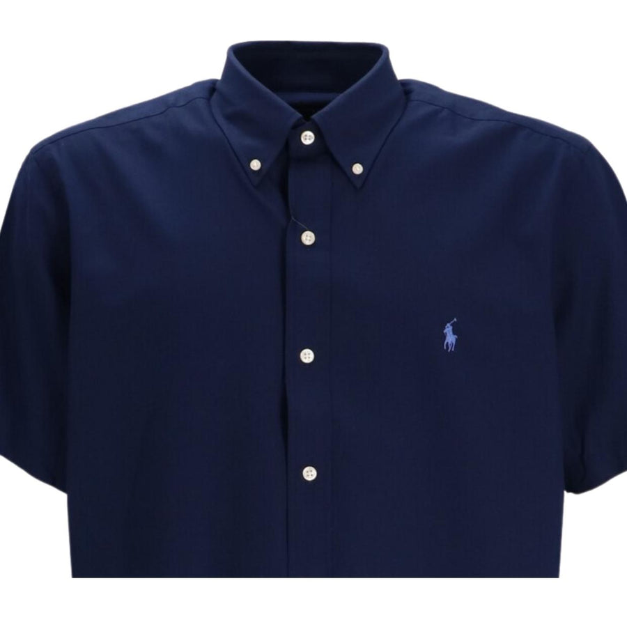 Polo Ralph Lauren Embroidery Logo Navy Short Sleeve Shirt