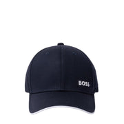 BOSS Bold Logo Print Navy Cap