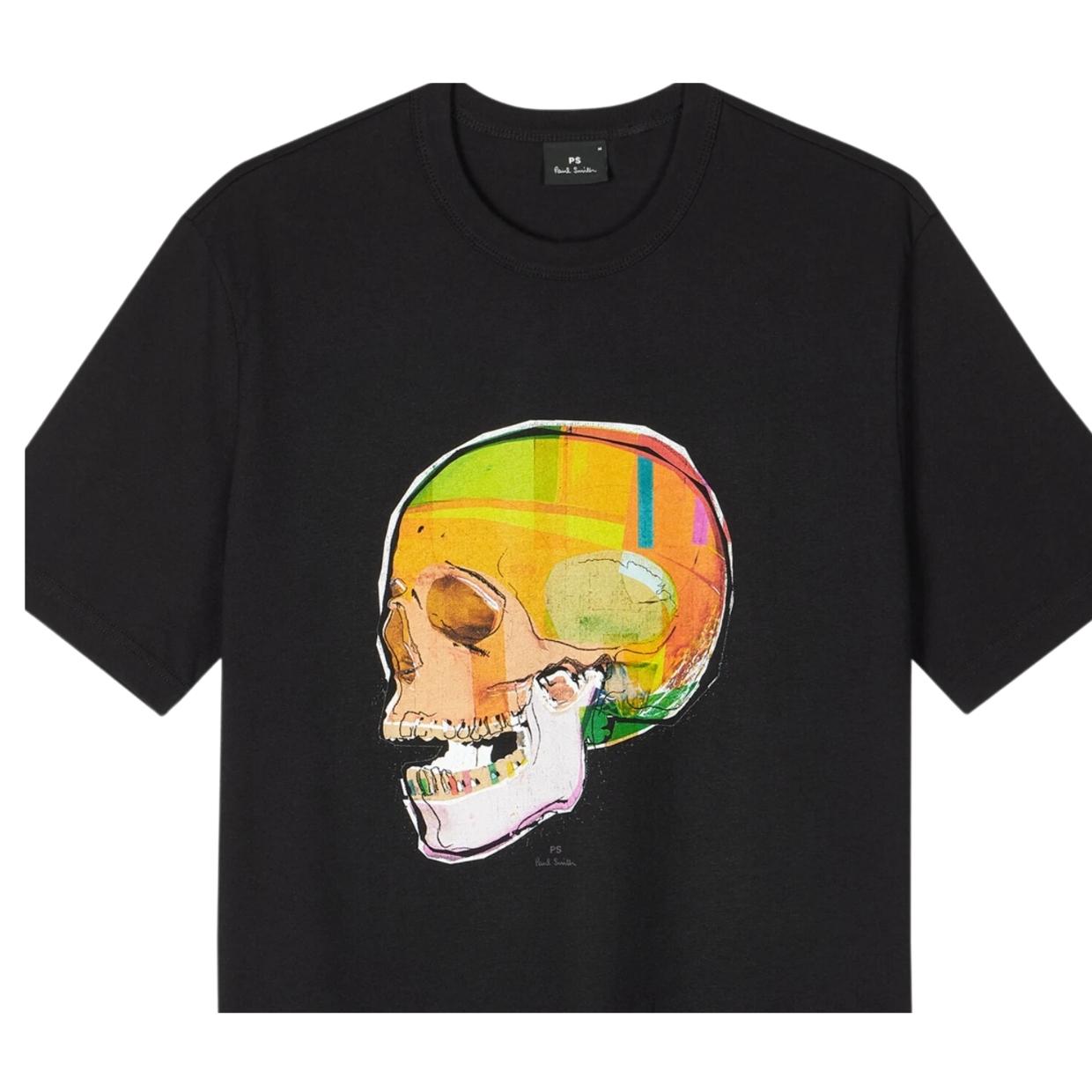 Paul Smith Printed Skull Sketch Black T-Shirt