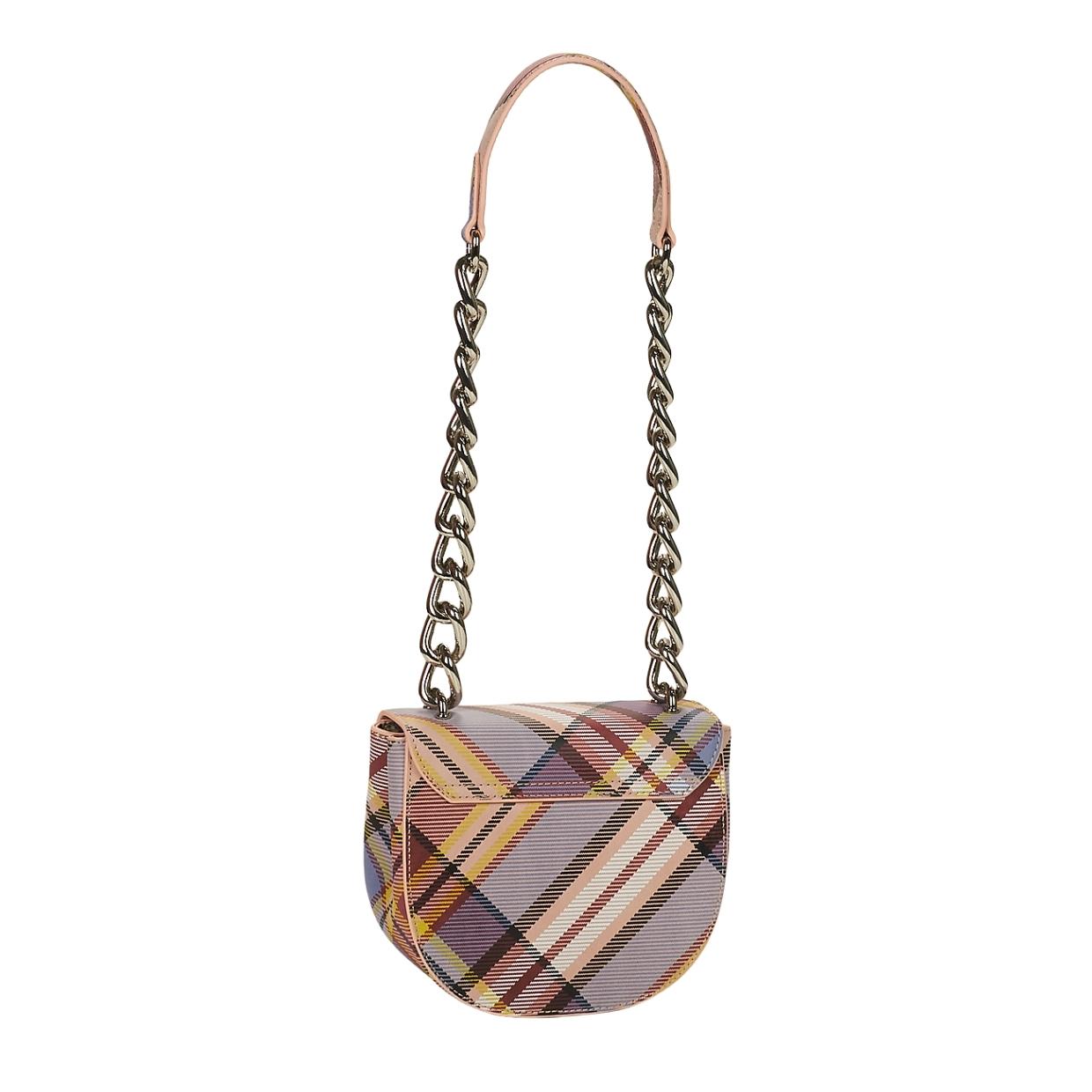 Vivienne Westwood Nubuck Tartan Jodie Saddle Bag