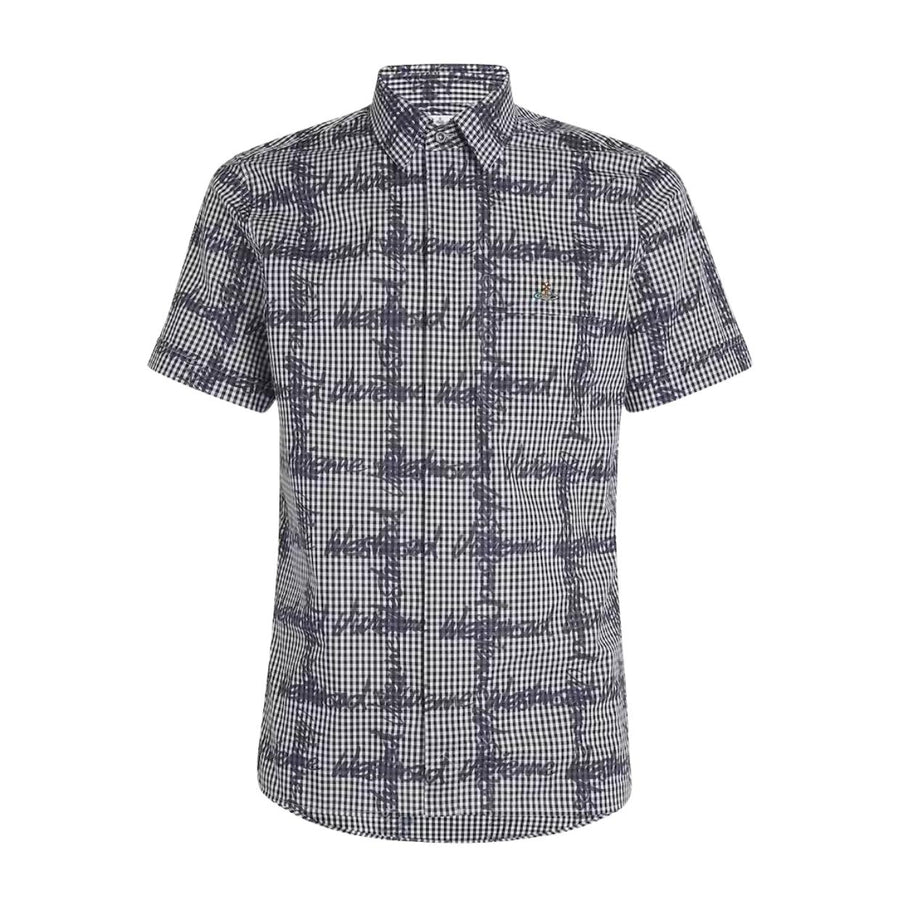 Vivienne Westwood Print Logo Gingham/Black Classic Short Sleeve Shirt