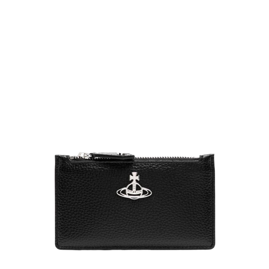 Vivienne Westwood Black Slim Zip Card Holder