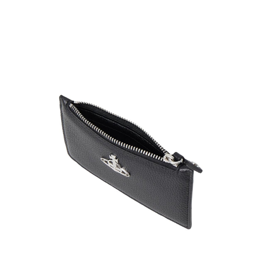 Vivienne Westwood Black Slim Zip Card Holder