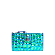 Vivienne Westwood Iridescent Croc Slim Leather Card Holder